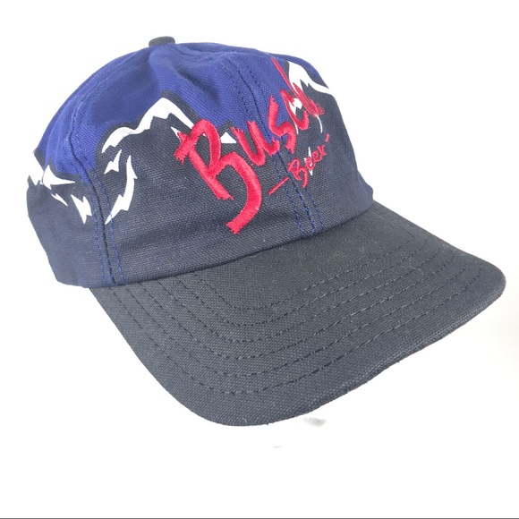 Vintage Busch Beer Trucker Snapback Hat 